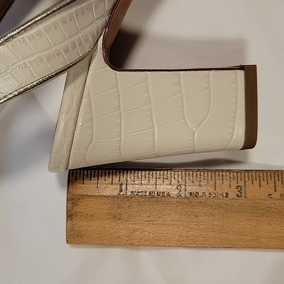 Tabitha Simmons Leticia Embossed Croc heel sandals, NIB - Picture 11 of 11